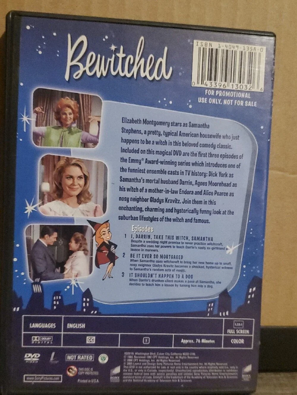 Bewitched DVD Cover Wall Art - Blue Vintage TV Decor